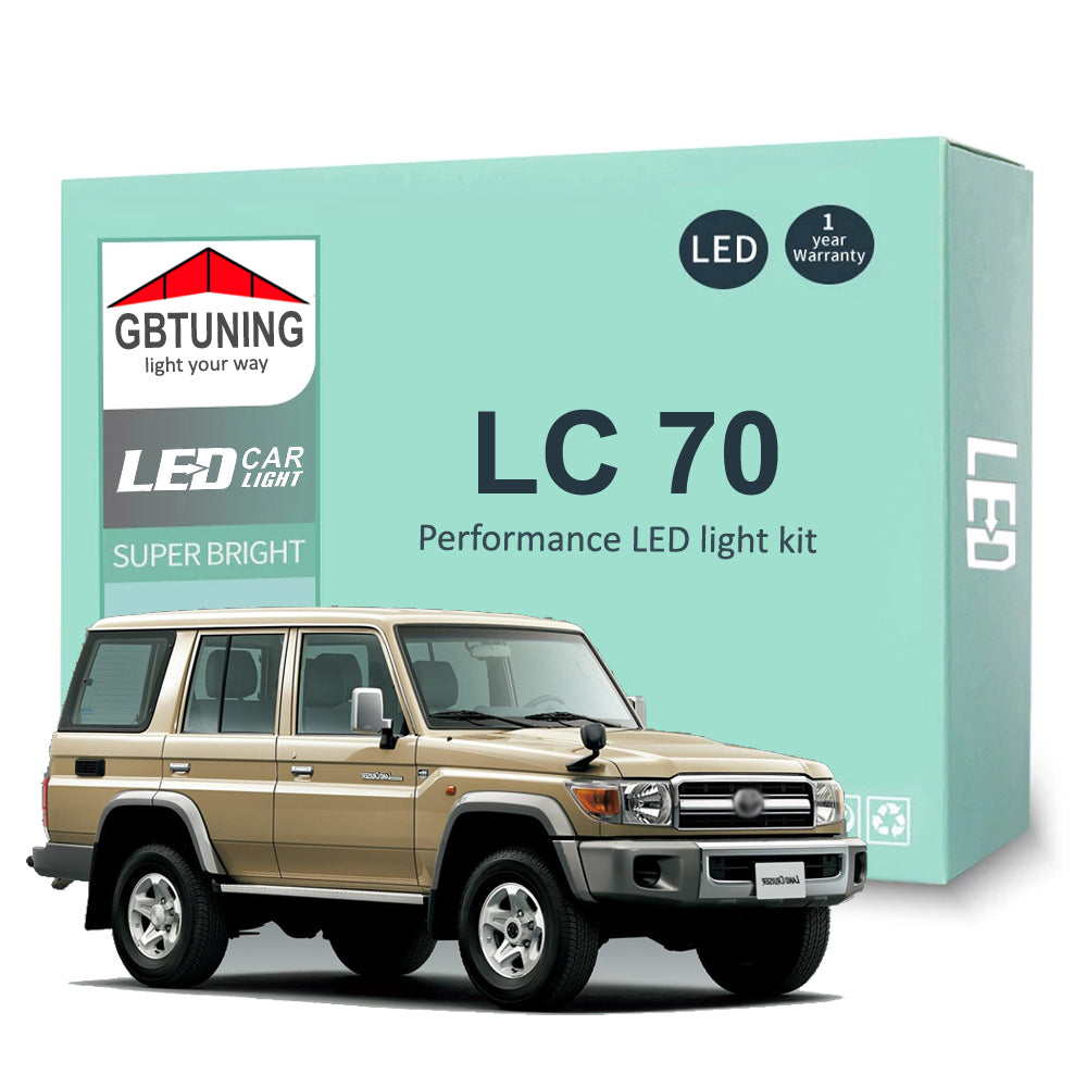 AutoGlowLED LED Interior Light Kit for Toyota Land Cruiser 70 Series LC70 LC71 LC76 LC78 LC79 1990-2020 Canbus 7Pcs