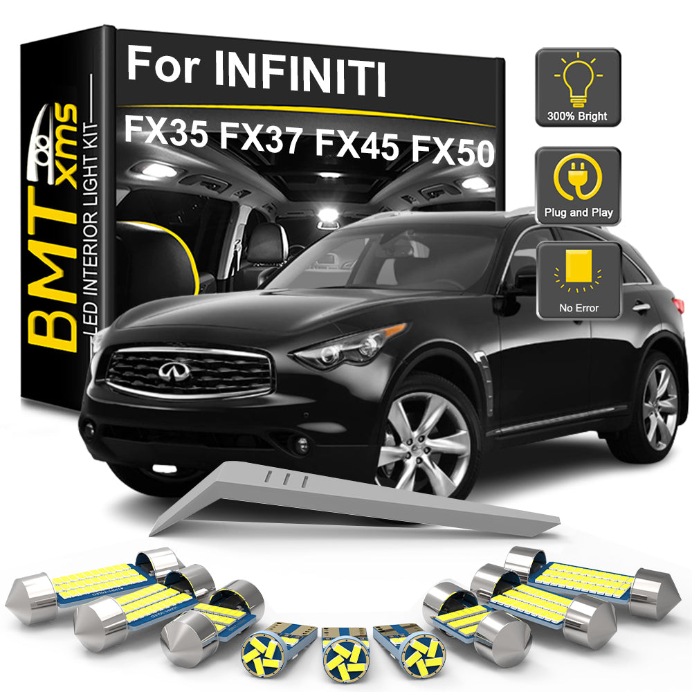 AutoGlowLED LED Interior Light Kit for Infiniti FX35 FX37 FX45 FX50 2003-2013