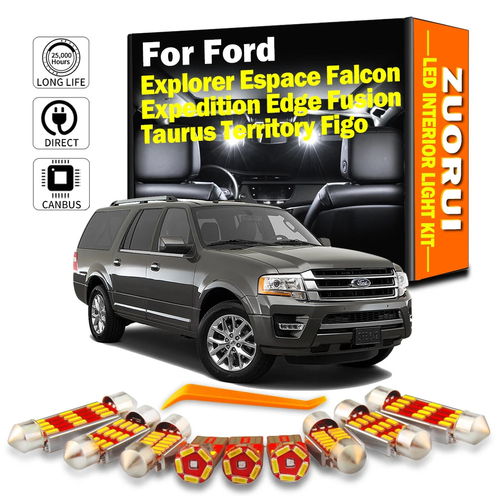 AutoGlowLED Canbus LED Interior Light Kit for Ford Explorer Expedition