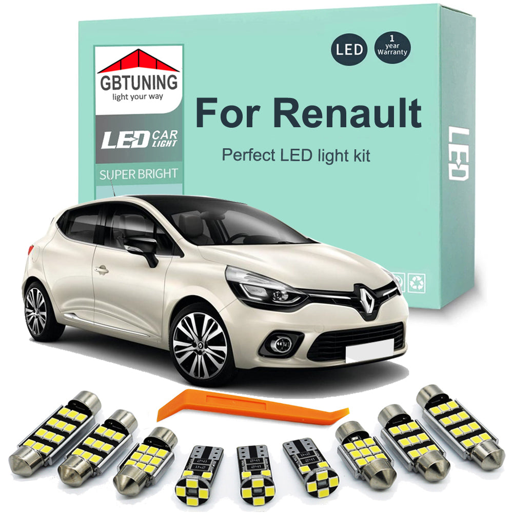 AutoGlowLED Canbus LED Interior Dome Map Light Kit for Renault