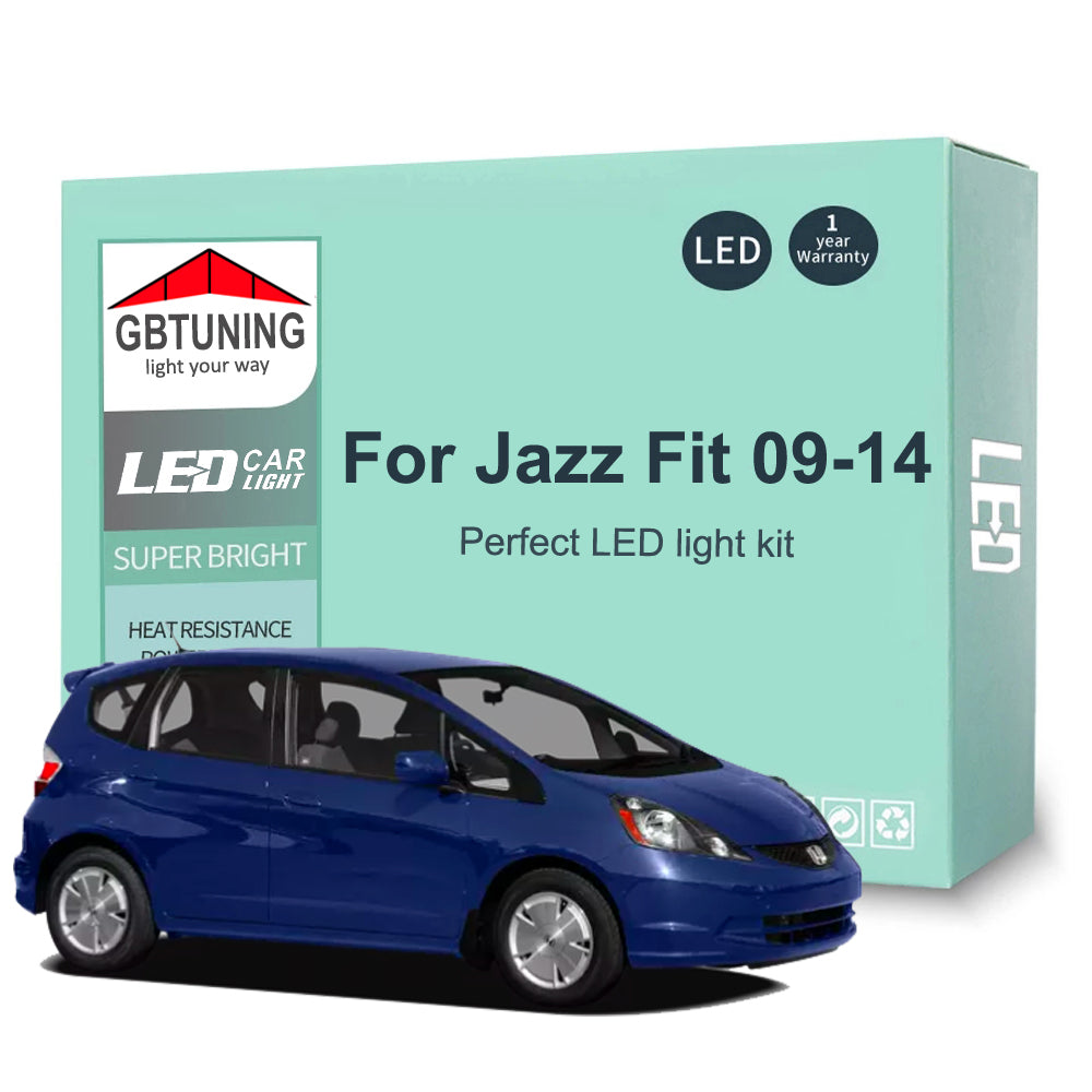 AutoGlowLED 9Pc Canbus LED Interior Light Kit for Honda Jazz Fit MK2 2009-2014