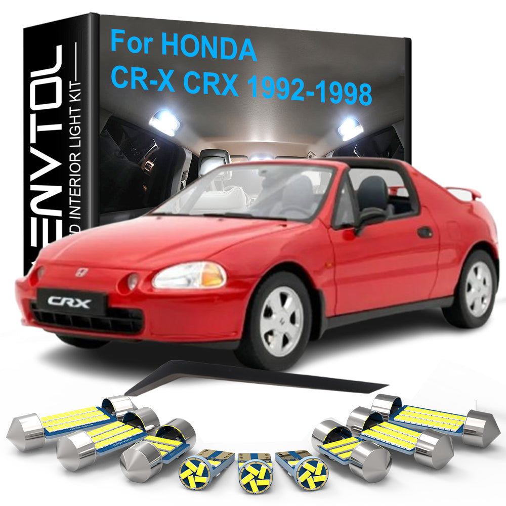 AutoGlowLED 10pc LED Interior Light Kit for Honda CR-X 1992-1998 Canbus