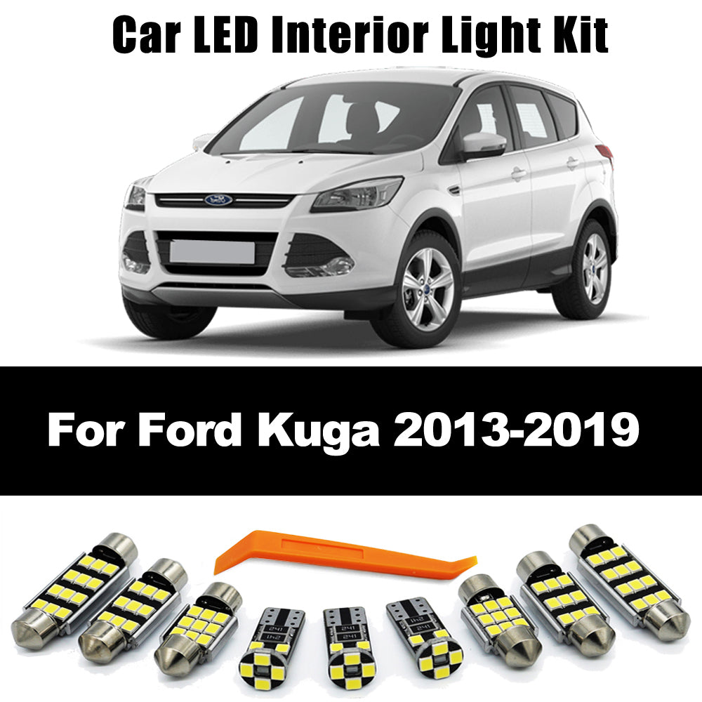 AutoGlowLED 14Pcs Canbus LED Interior Light Kit for Ford Kuga 2013-2019