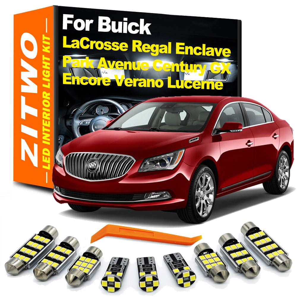 AutoGlowLED LED Interior Light Kit for Buick Lacrosse Regal Enclave Verano and More