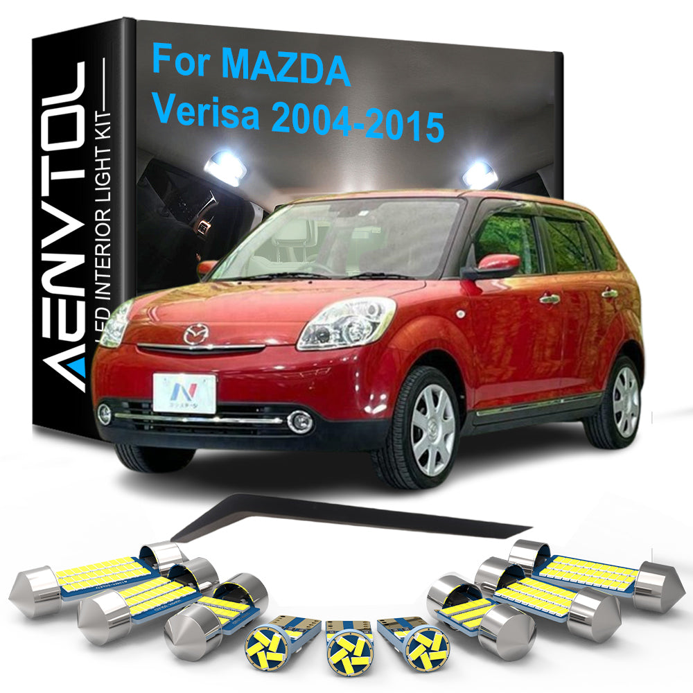 AutoGlowLED LED Interior Light Kit for Mazda Verisa 2004-2015 Canbus 11pcs