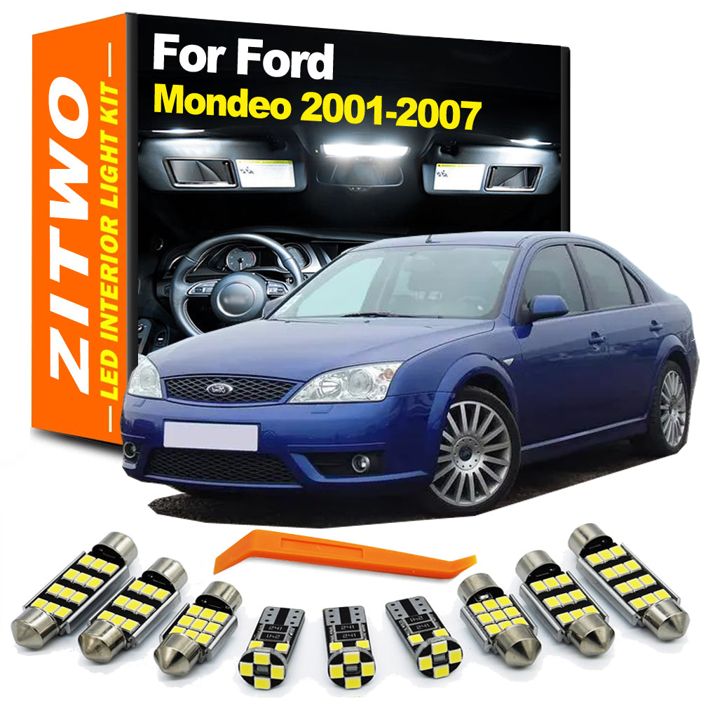 AutoGlowLED 14Pcs LED Interior Light Kit for Ford Mondeo 2001-2007 Canbus