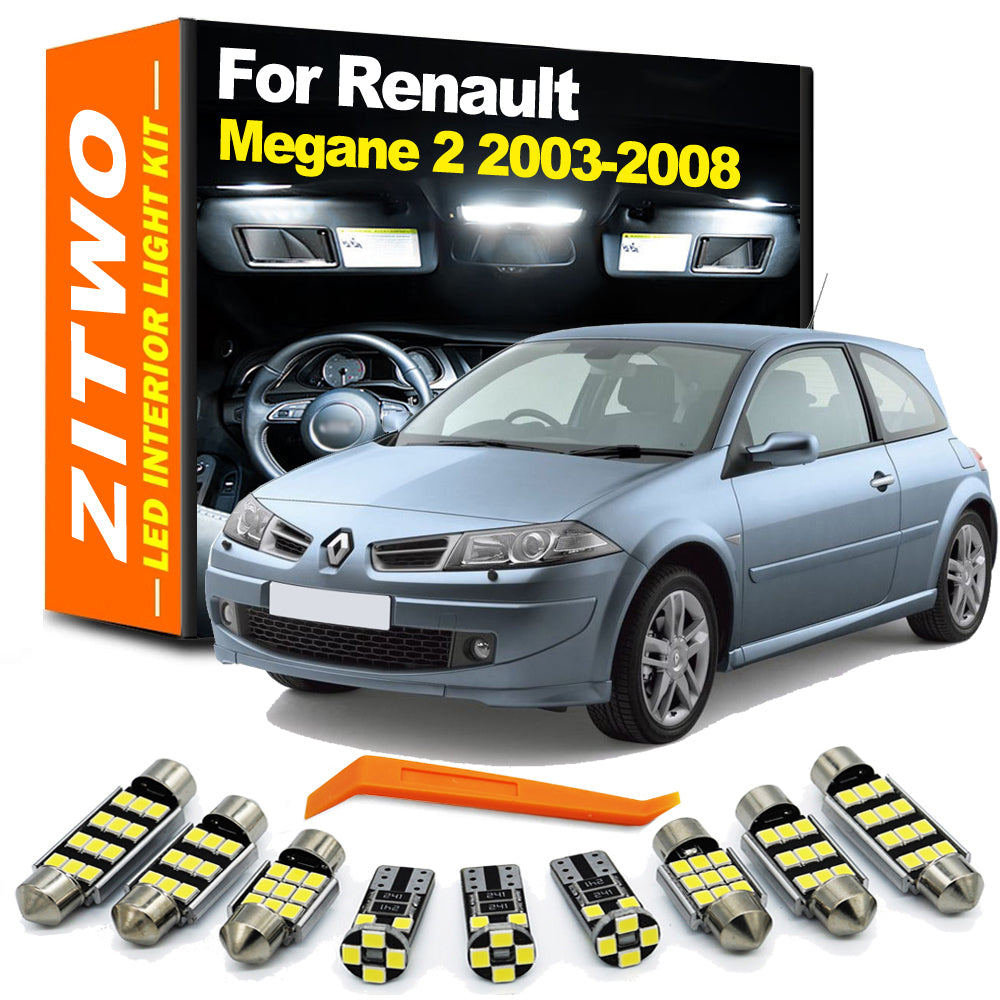 AutoGlowLED 16-Piece LED Interior Light Kit for Renault Megane 2 MK2 2003-2008