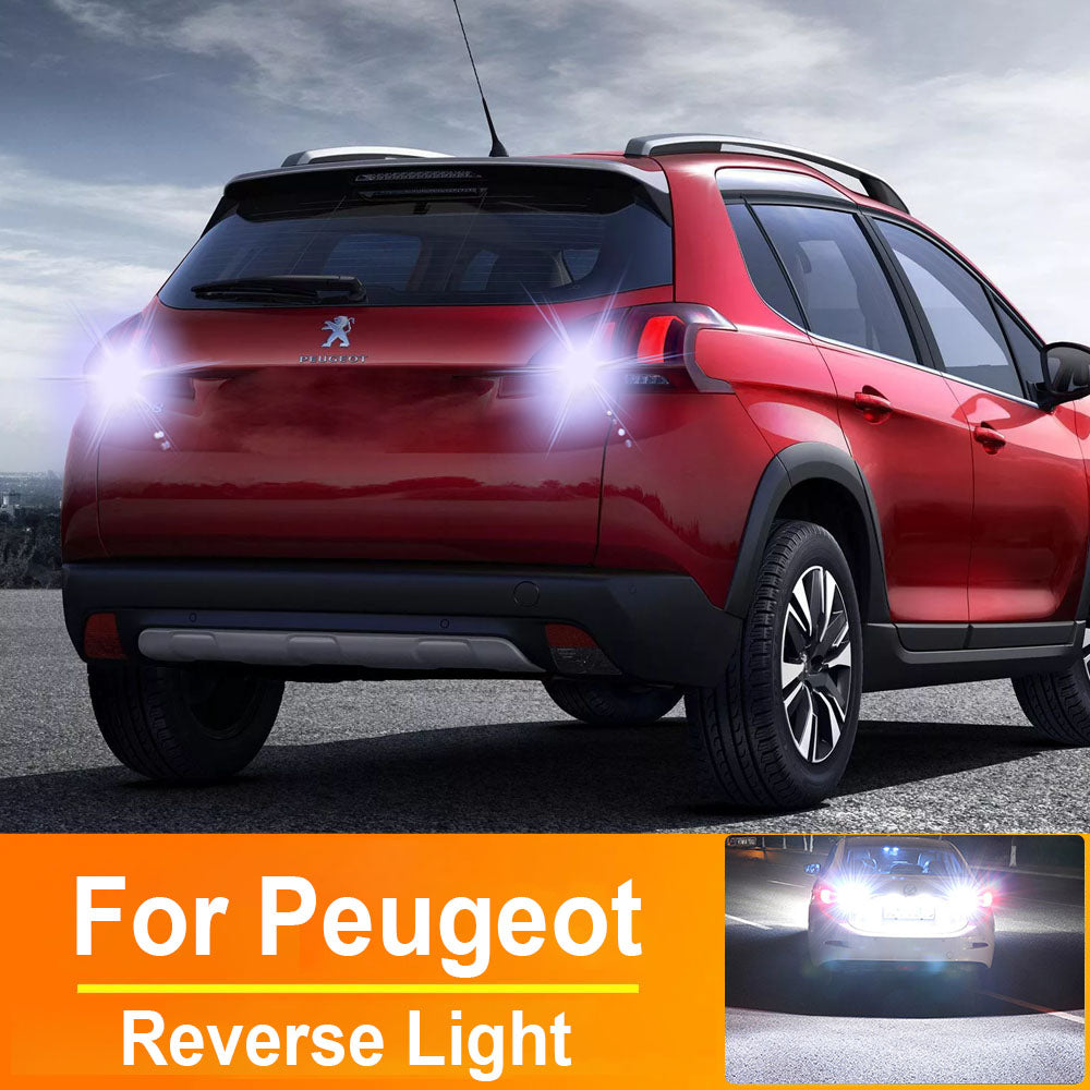 AutoGlowLED 1156 BA15S P21W LED Reverse Light Bulbs for Peugeot 2pcs Canbus