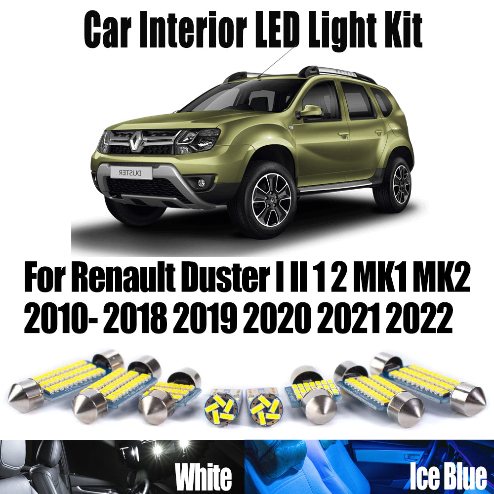 AutoGlowLED Canbus LED Interior Light Kit for Renault Duster I II 2010-2022