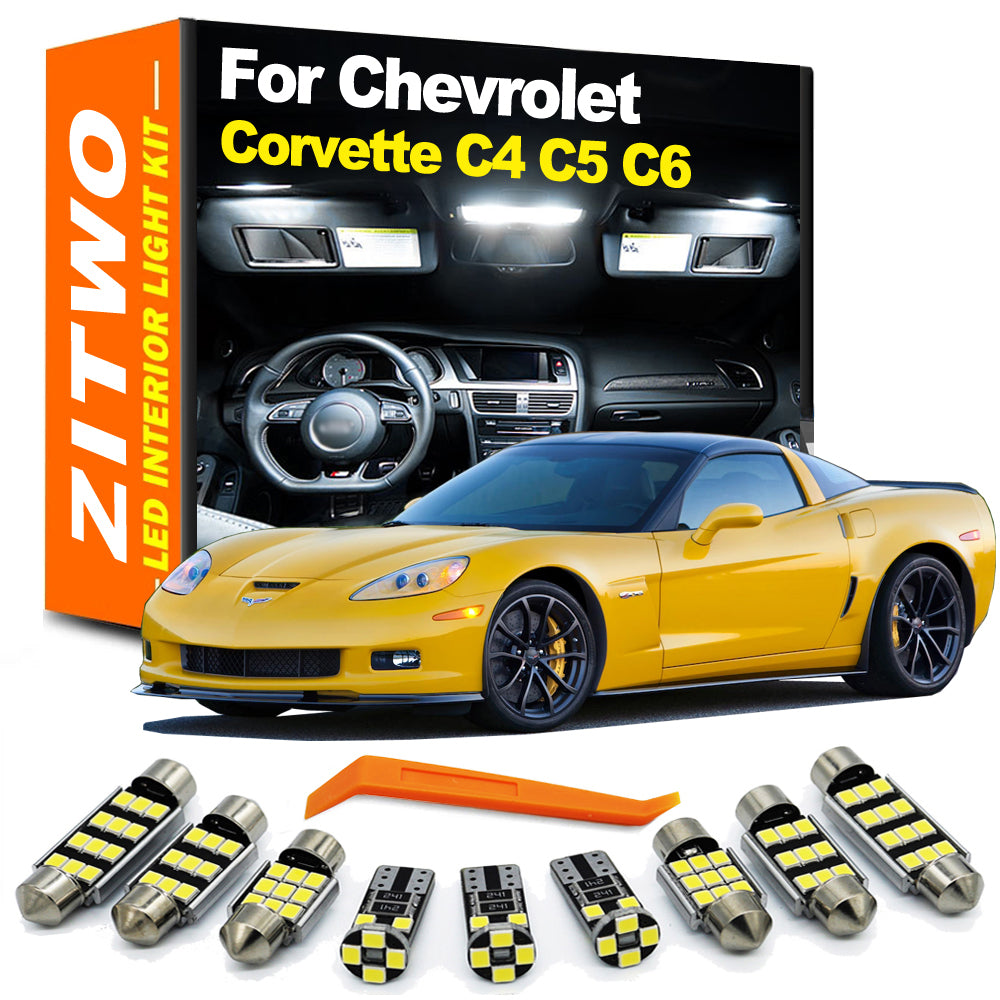 AutoGlowLED LED Interior Light Kit for Chevy Corvette C4 C5 C6 1984-2013