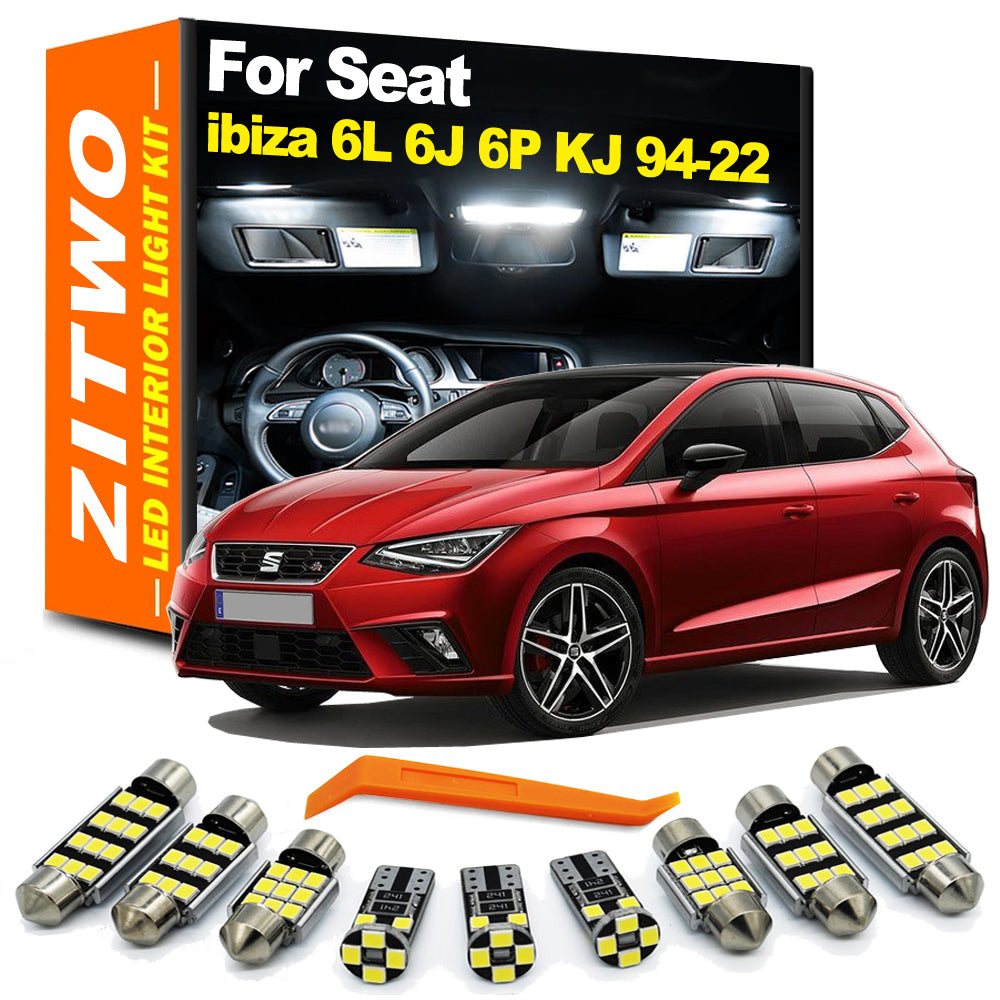AutoGlowLED Interior Dome Map Light Bulb Kit for Seat Ibiza 1994-2022