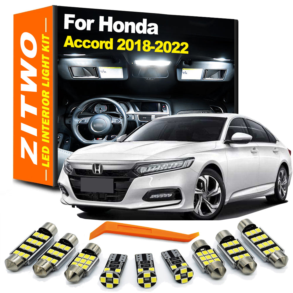 AutoGlowLED 12Pcs Canbus LED Interior Light Kit for Honda Accord 10th Gen 2018-2022