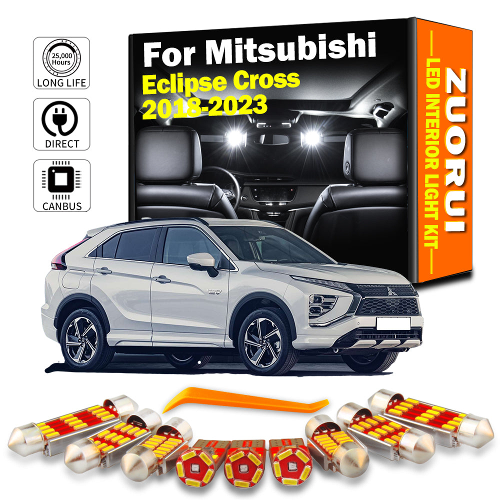 AutoGlowLED LED Interior Light Kit for Mitsubishi Eclipse Cross 2018-2023 11Pcs Canbus