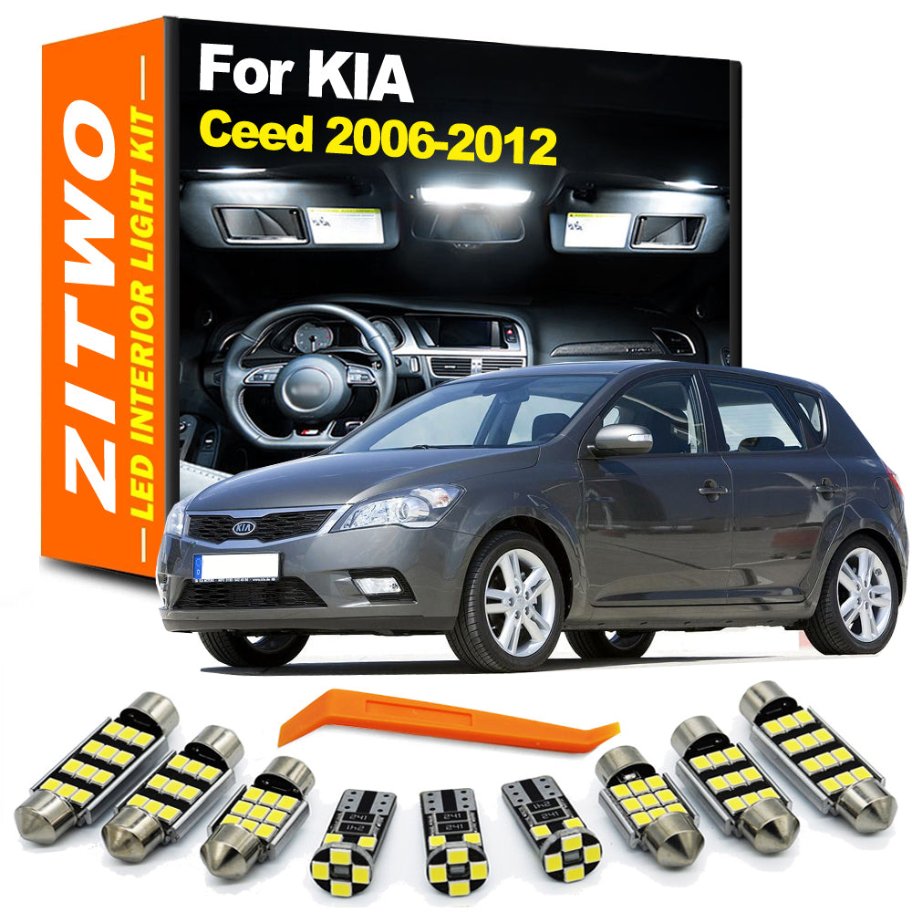 AutoGlowLED 13Pcs LED Interior Light Kit for Kia Ceed Hatchback SW 2006-2012