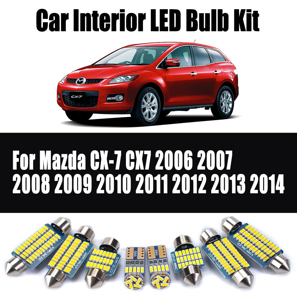 AutoGlowLED 11Pcs Canbus LED Interior Light Kit for Mazda CX-7 CX7 2006-2014