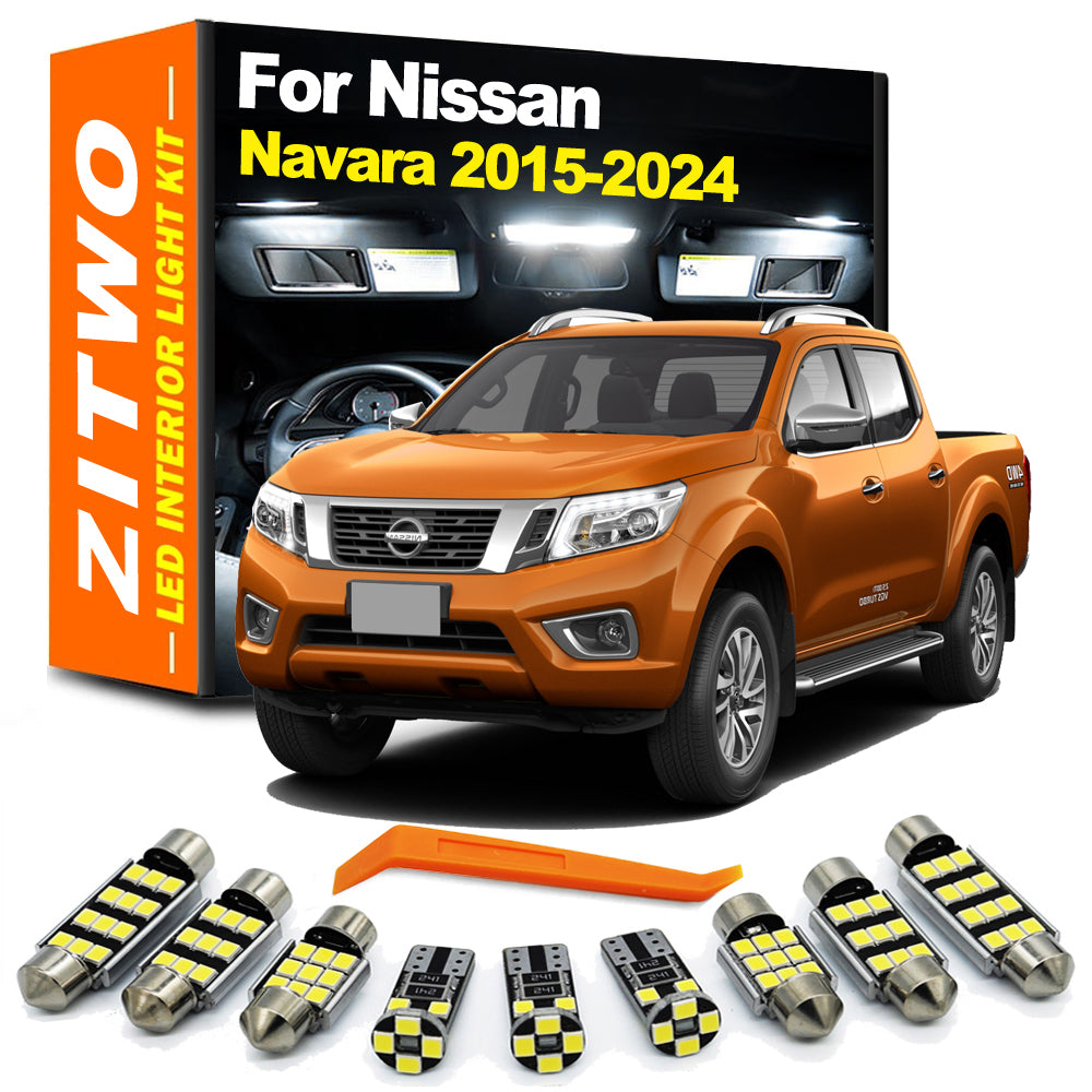 AutoGlowLED 7Pcs LED Interior Light Kit for Nissan Navara 2015-2024