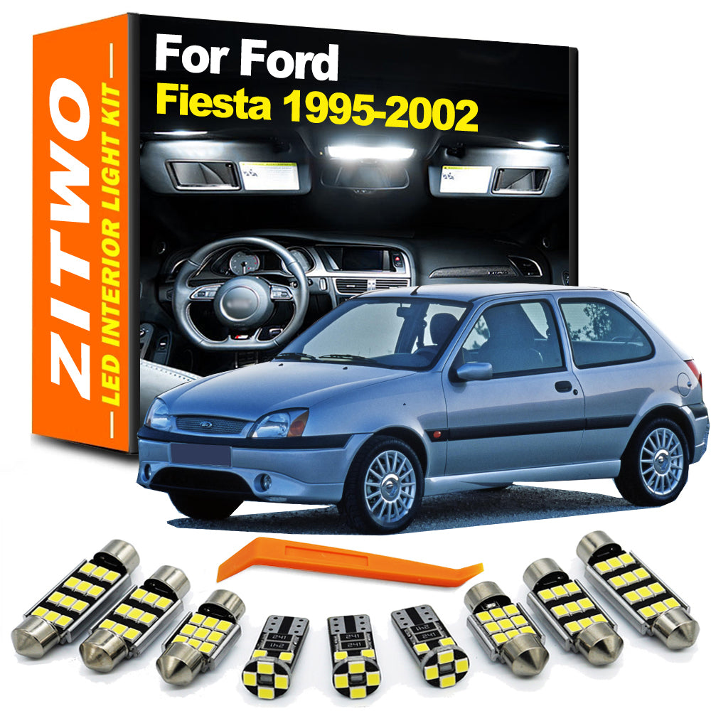 AutoGlowLED 11pc LED Interior Light Kit for Ford Fiesta MK4 MK5 1995-2002