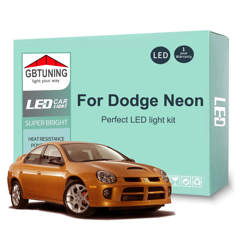 AutoGlowLED 8Pc LED Interior Light Kit for Dodge Neon SRT4 2003-2005 Canbus