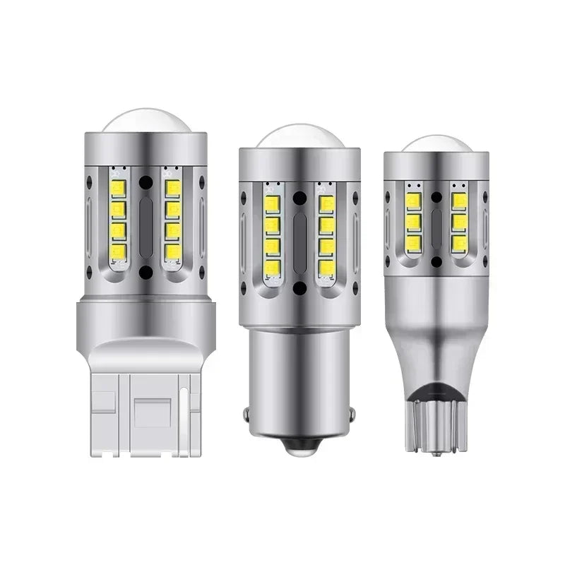 AutoGlowLED T15 W16W 1156 BA15S P21W LED Reverse Light Bulbs, 2PCS Canbus