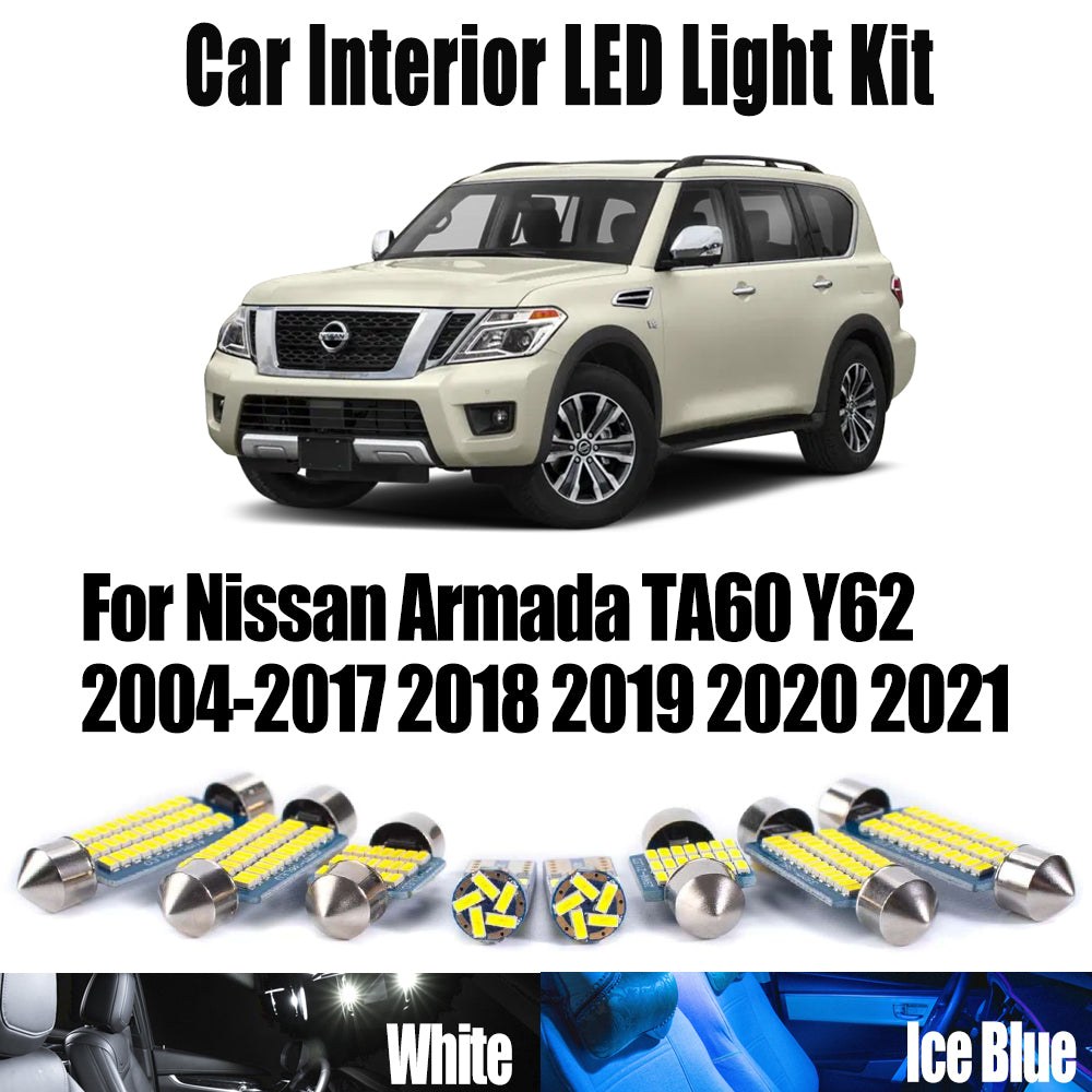 AutoGlowLED Canbus LED Interior Light Kit for Nissan Armada TA60 Y62 2004-2021