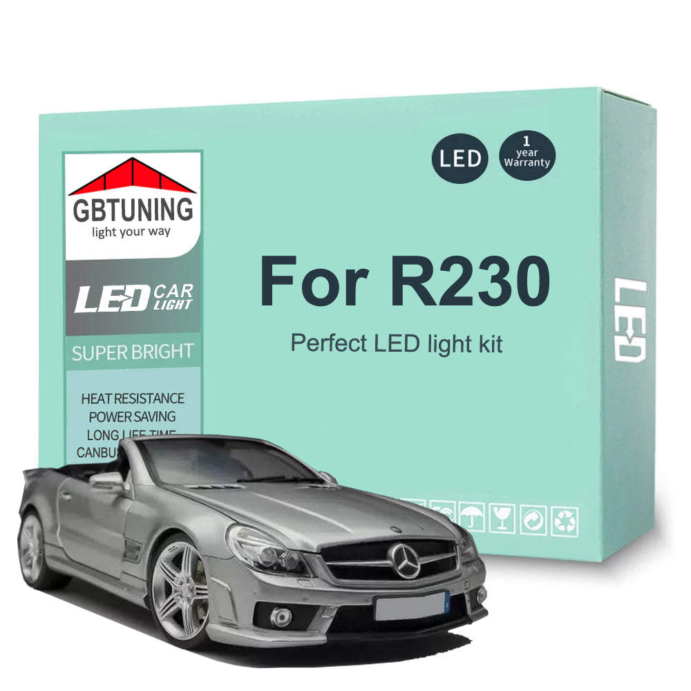 AutoGlowLED 15Pc LED Interior Light Kit for Mercedes Benz SL Class R230 2002-2012