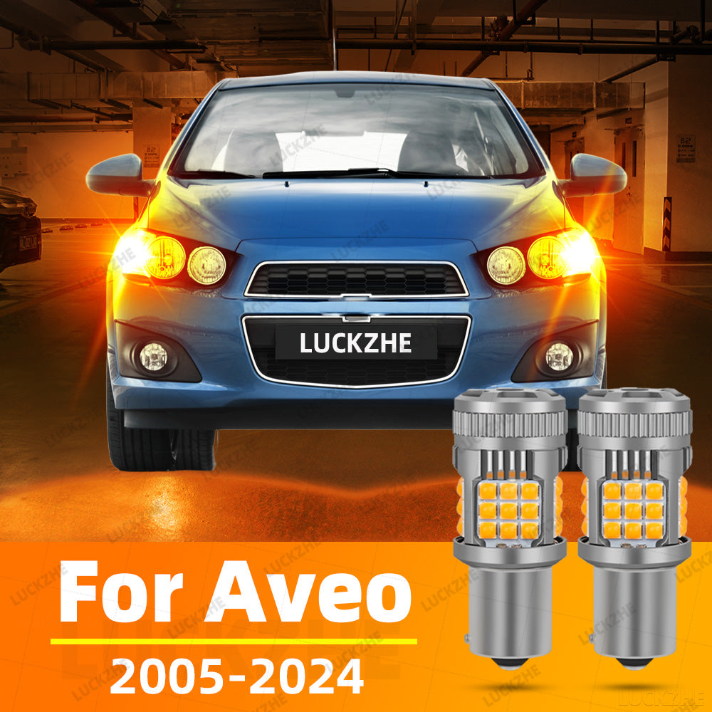 AutoGlowLED LED Turn Signal Light for Chevrolet Aveo, Amber Yellow, 2pcs