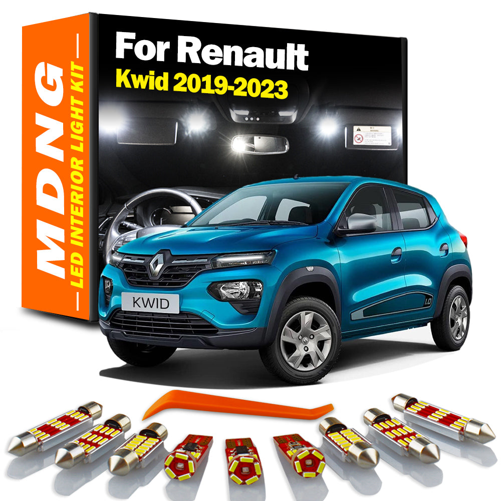 AutoGlowLED 7Pcs LED Interior Light Kit for Renault Kwid 2019-2023 No Error