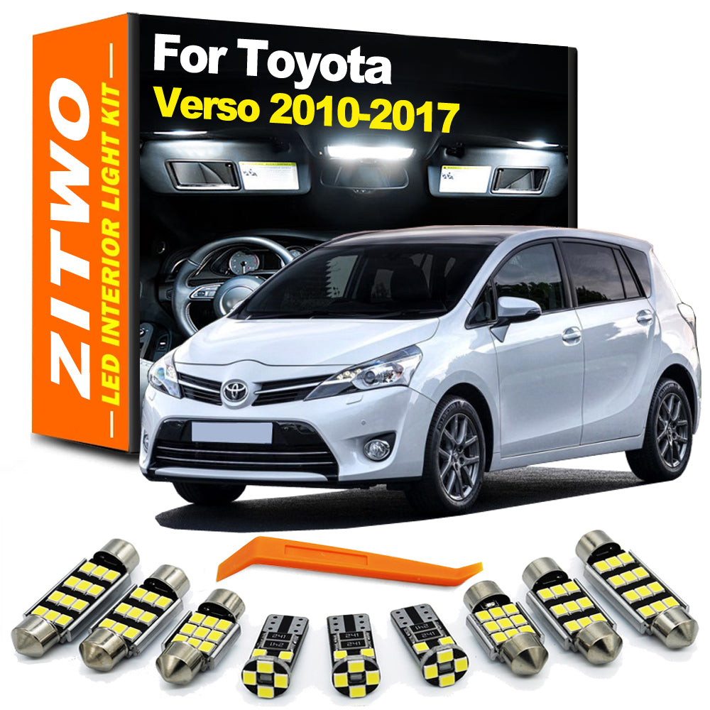 AutoGlowLED LED Interior Light Kit for Toyota Verso 2010-2017 (13 Pcs)