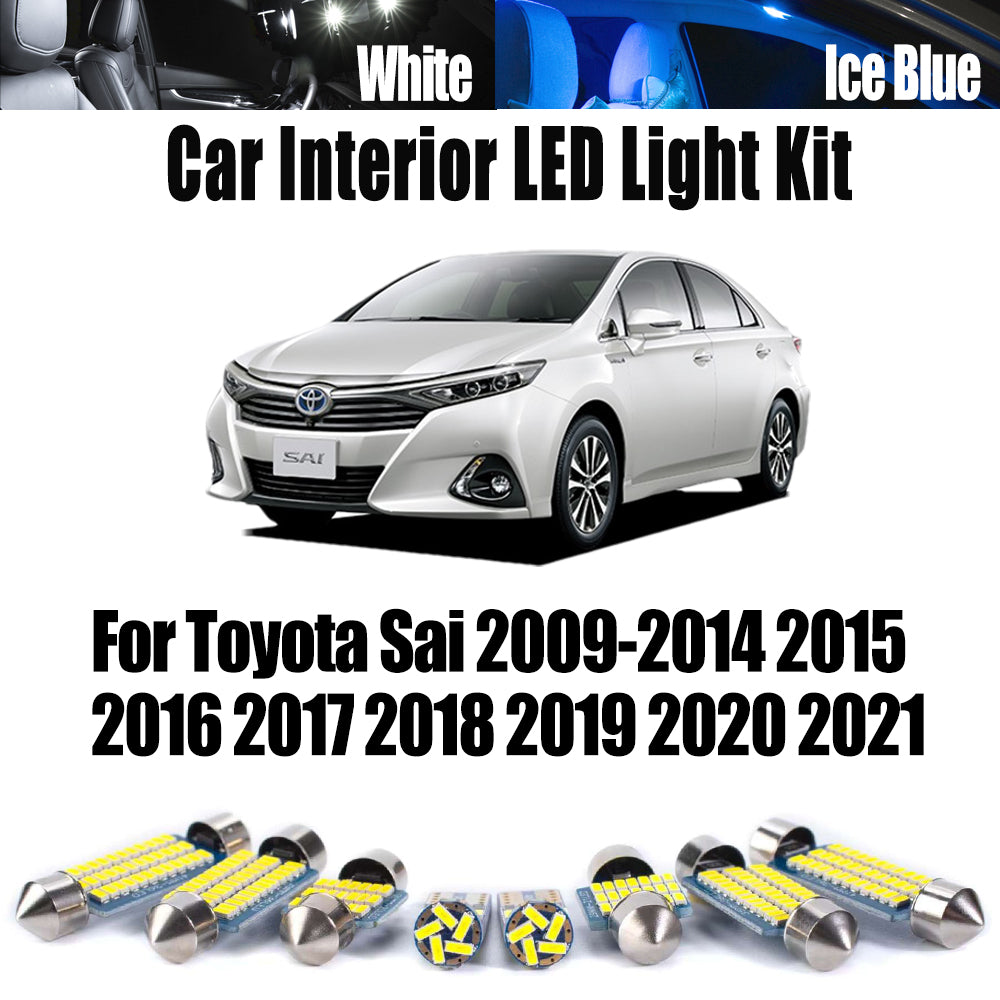 AutoGlowLED Canbus LED Interior Light Kit for Toyota Sai 2009-2021 12Pcs