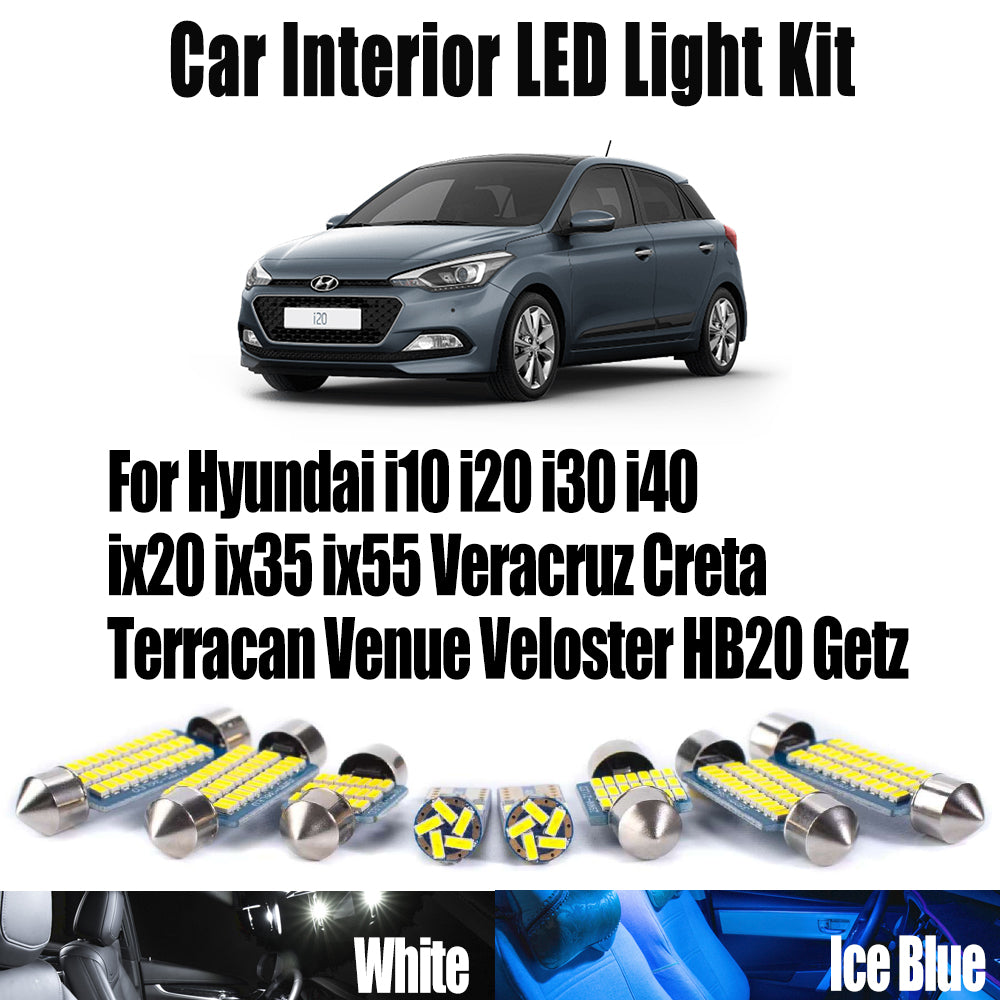 AutoGlowLED Car Interior LED Ceiling Light Kit for Hyundai
