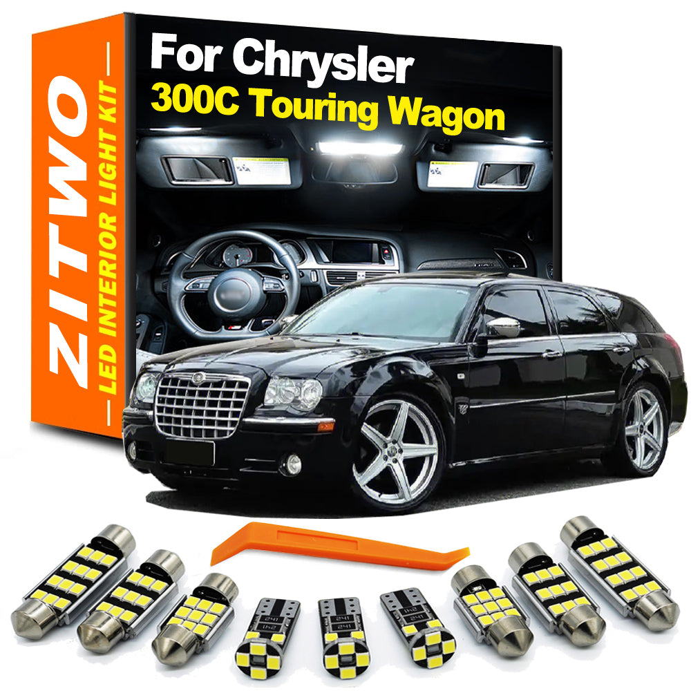 AutoGlowLED 19Pcs LED Interior Light Kit for Chrysler 300C 300 Touring Wagon 2005-2010