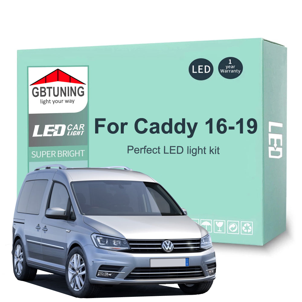 AutoGlowLED 11Pcs Canbus LED Interior Light Kit for VW Volkswagen Caddy IV MK4 2016-2019