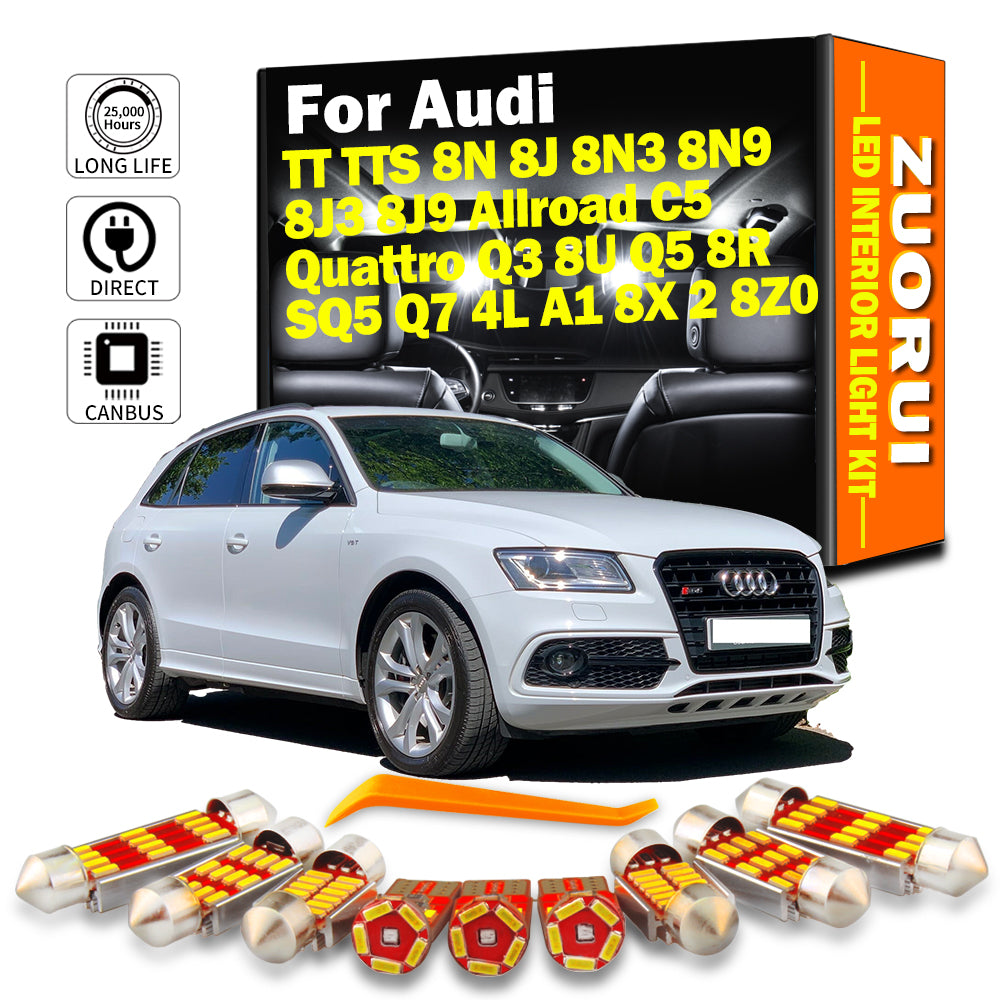 AutoGlowLED Canbus LED Interior Light Kit for Audi TT Q3 Q5 Q7 A1
