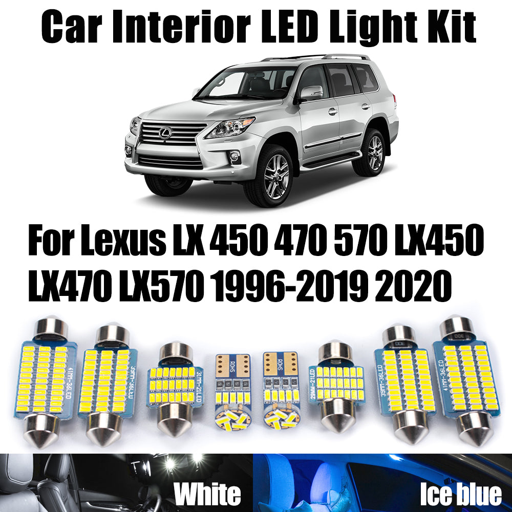 AutoGlowLED LED Interior Light Kit for Lexus LX450 LX470 LX570 1996-2020 Canbus