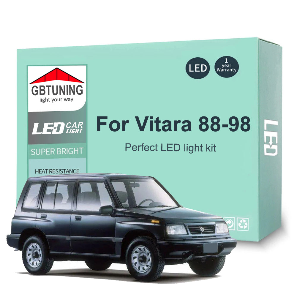 AutoGlowLED 9Pc LED Interior Light Kit for Suzuki Vitara MK1 1988-1998
