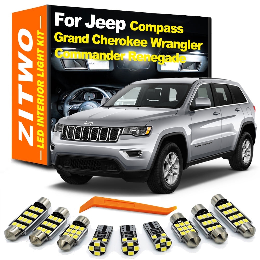 AutoGlowLED LED Interior Light Kit for Jeep Grand Cherokee, Wrangler, Compass