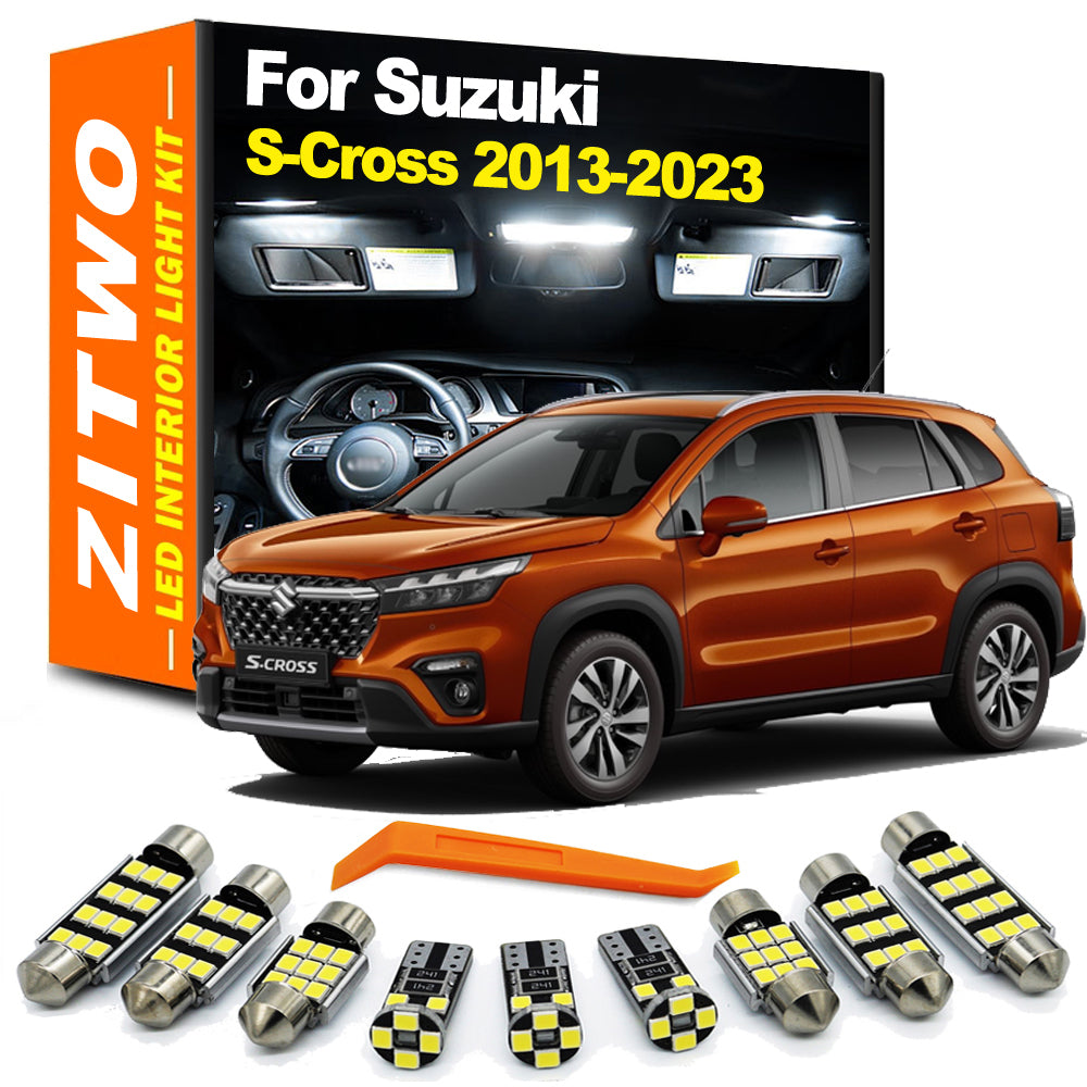 AutoGlowLED 10Pcs LED Interior Light Kit for Suzuki S-Cross 2013-2023