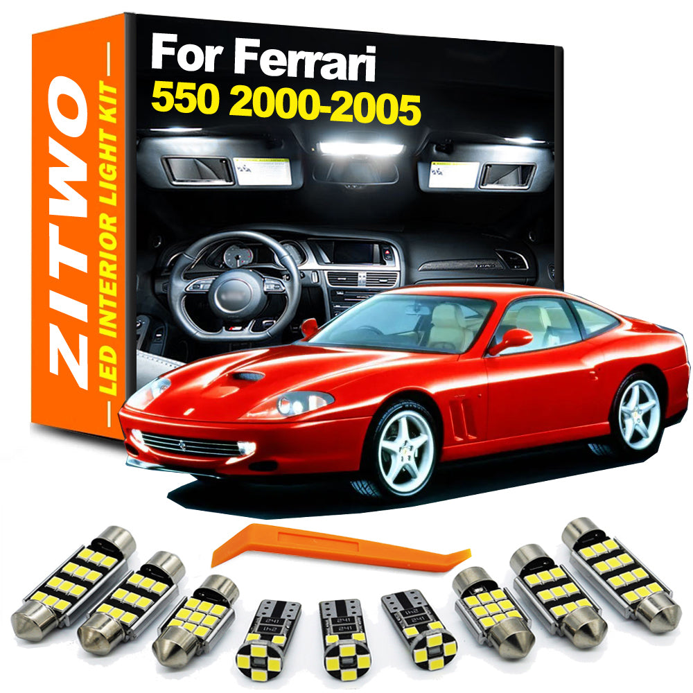 AutoGlowLED 7Pcs LED Interior Light Kit for Ferrari 550 Maranello 2000-2005
