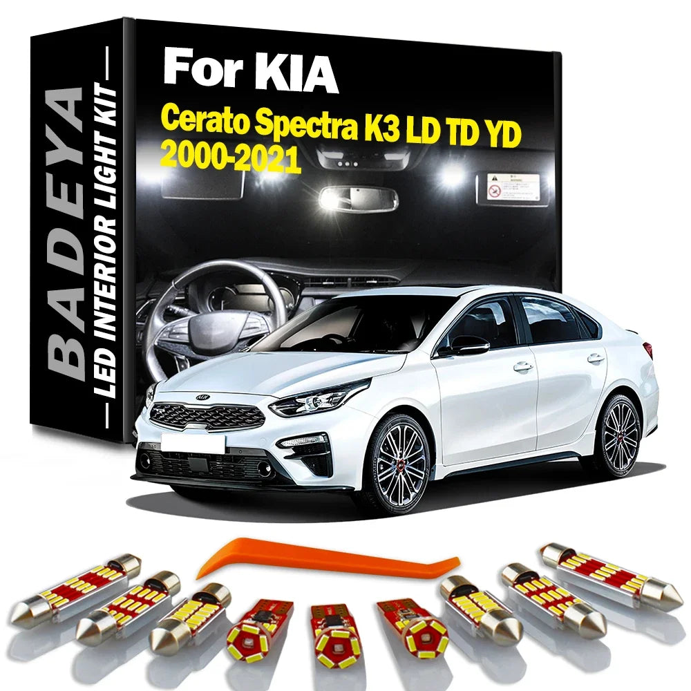 AutoGlowLED LED Interior Light Kit for KIA Cerato Spectra K3 2000-2021