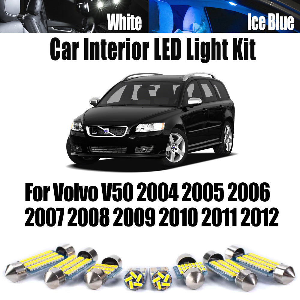 AutoGlowLED Car LED Interior Light Kit for Volvo V50 2004-2012