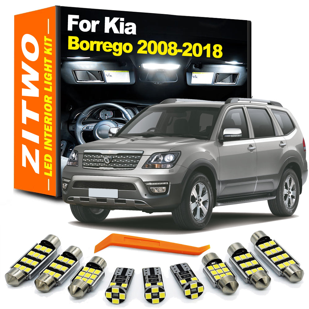 AutoGlowLED 14Pcs LED Interior Light Kit for Kia Borrego Mohave 2008-2018