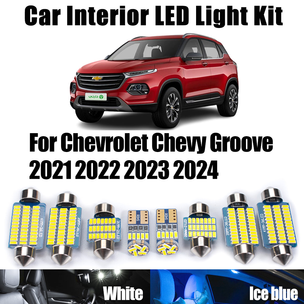 AutoGlowLED 7Pc LED Interior Light Kit for Chevy Groove 2021-2024