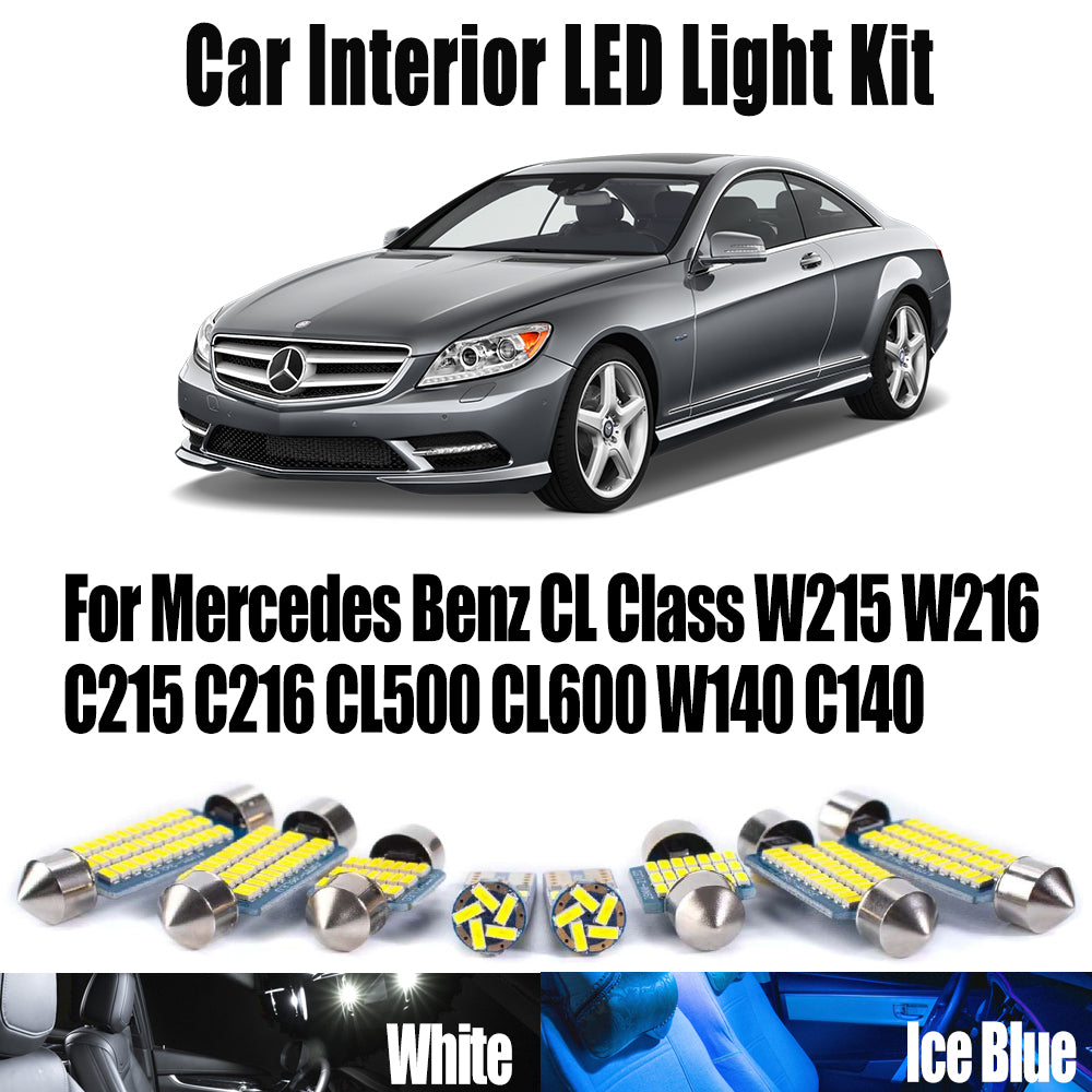 AutoGlowLED Canbus LED Interior Light Kit for Mercedes-Benz CL Class W215 W216 W140 C140