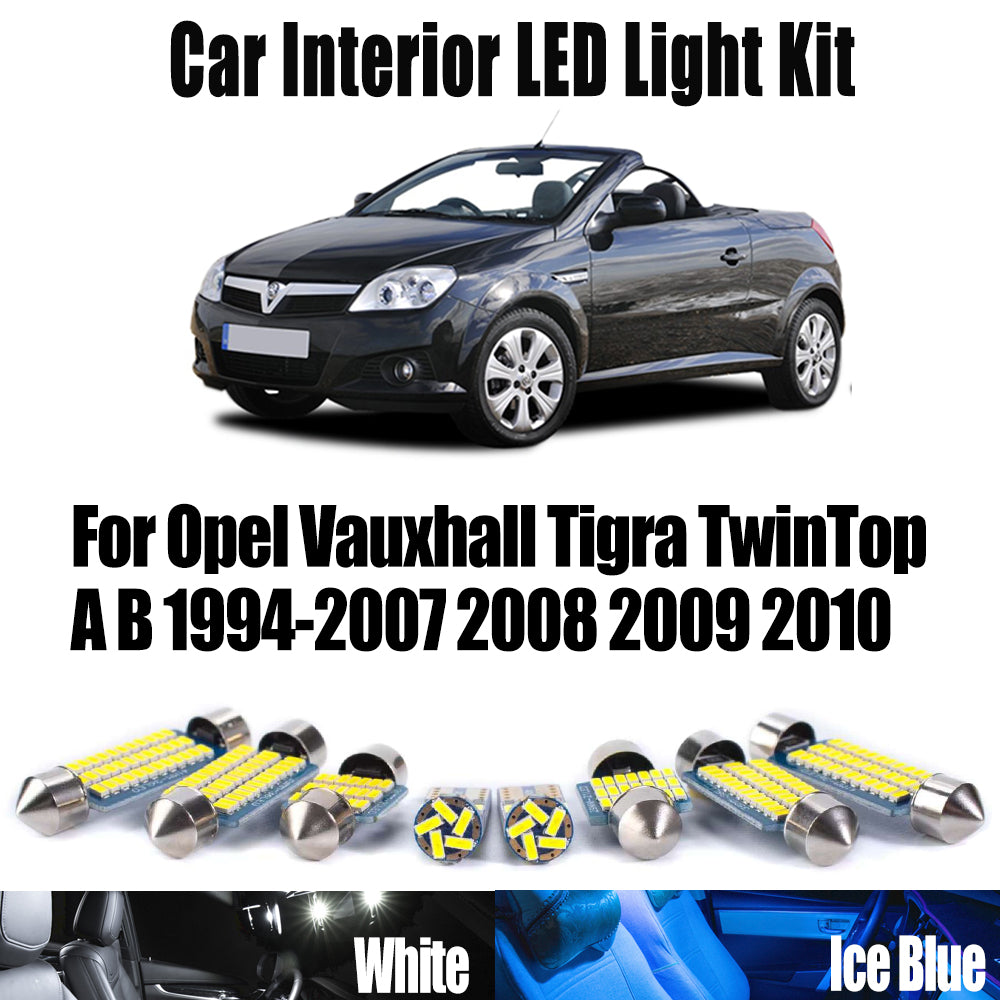 AutoGlowLED LED Interior Light Kit for Opel Vauxhall Tigra TwinTop A B 1994-2010