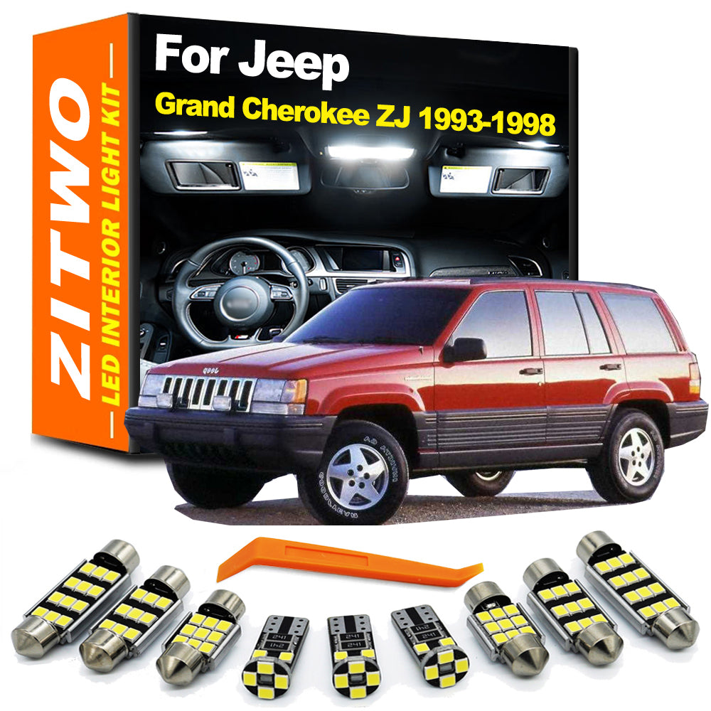AutoGlowLED 14Pcs LED Interior Light Kit for Jeep Grand Cherokee ZJ 1993-1998