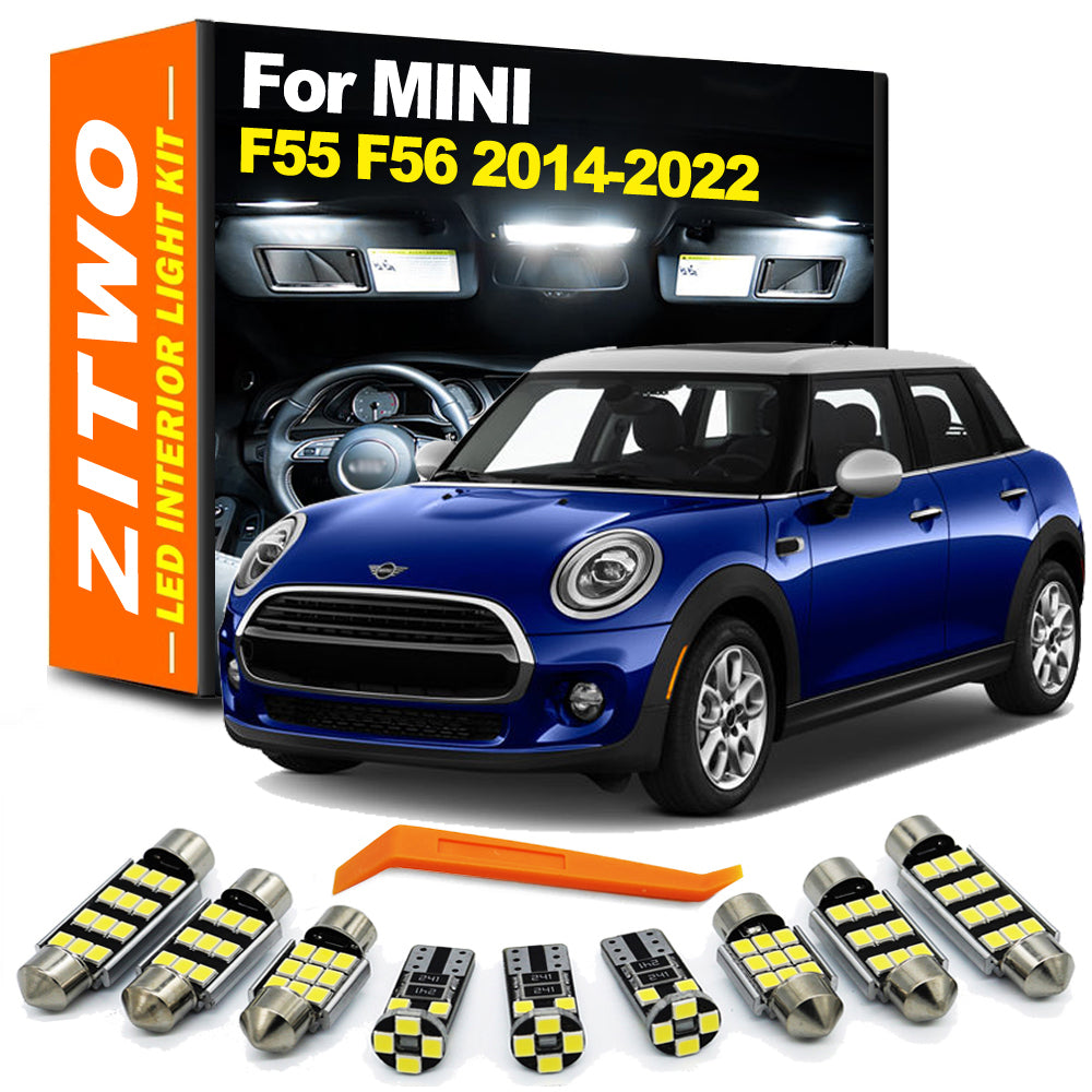 AutoGlowLED 10Pcs LED Interior Light Kit for Mini F55 F56 2014-2022
