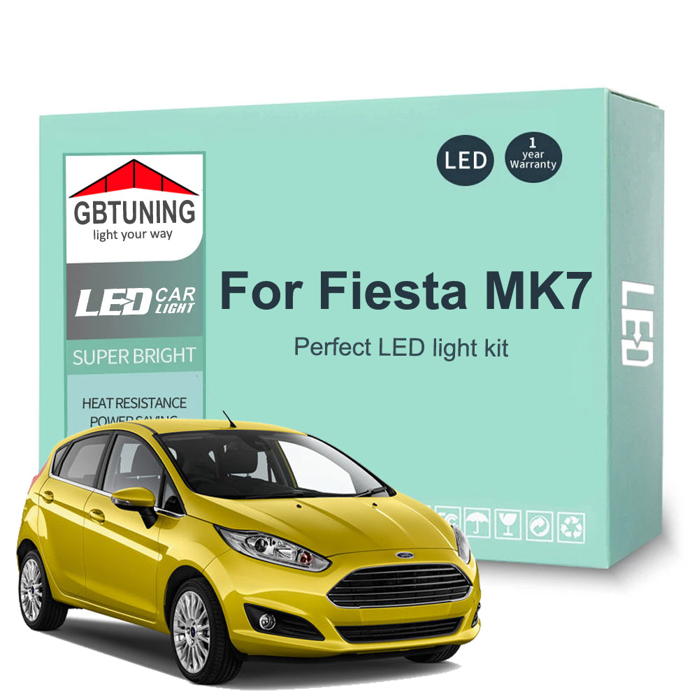 AutoGlowLED For Ford Fiesta MK7 Interior LED Light Kit Canbus 11Pcs