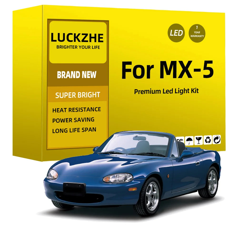 AutoGlowLED LED Interior Light Kit for Mazda MX-5 Miata 1990-2021 Canbus