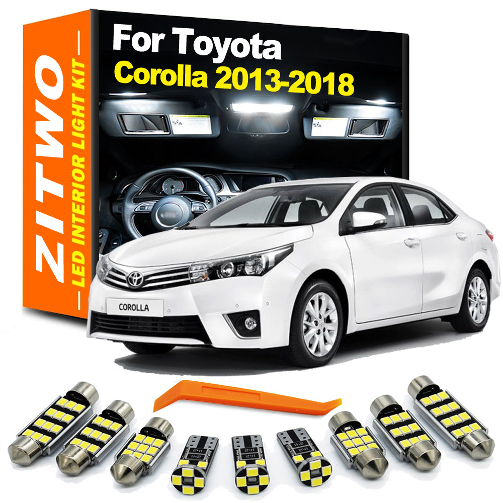 AutoGlowLED 14Pcs LED Interior Light Kit for Toyota Corolla 2013-2018
