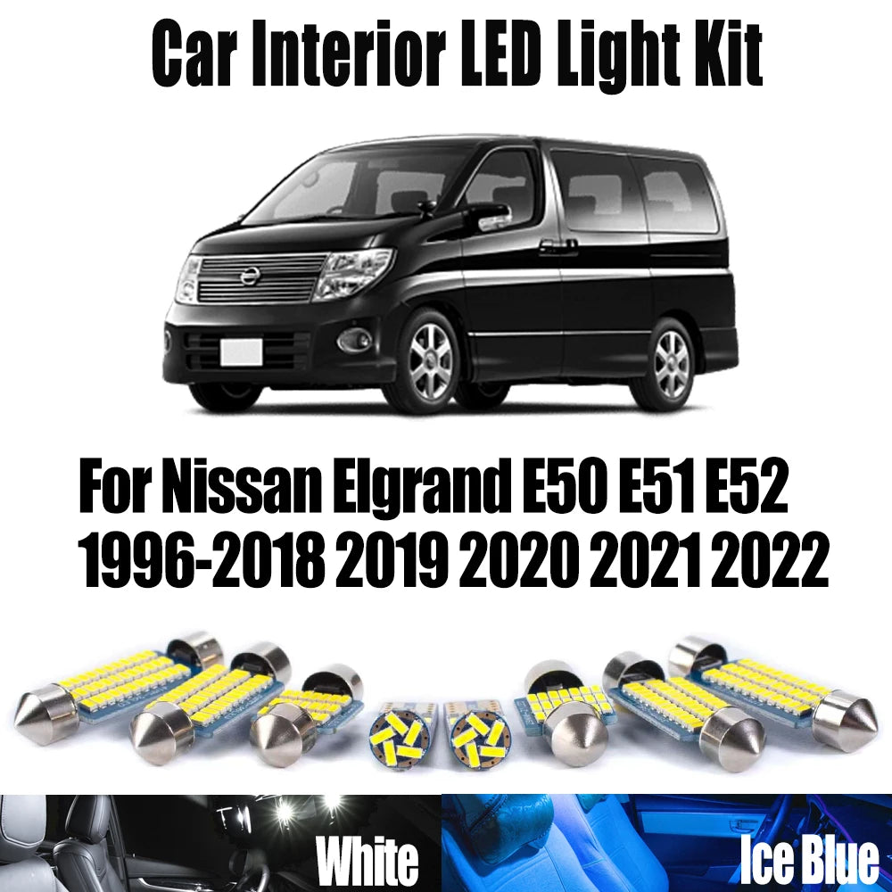 AutoGlowLED Canbus LED Interior Light Kit for Nissan Elgrand E50 E51 E52